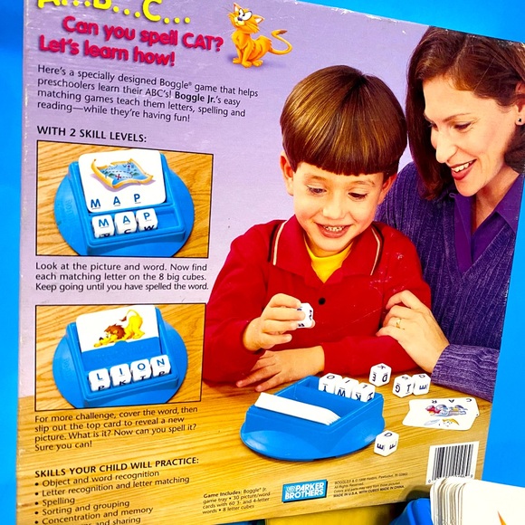 BOGGLE JR. YOUR PRESCHOOLER’S FIRST GAME PARKER BROTHERS 1998 - Picture 5 of 5